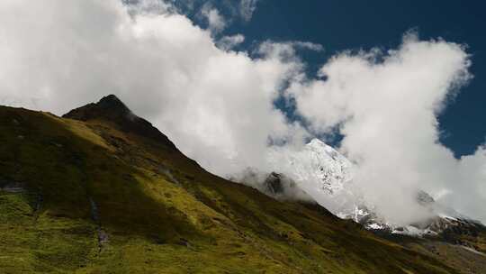 喜马拉雅山，尼泊尔，安纳普尔纳峰地区，山