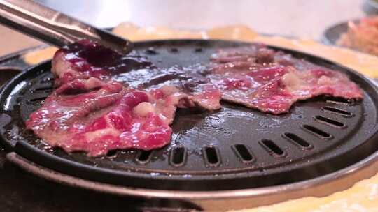 烤肉 韩式烤肉视频素材模板下载
