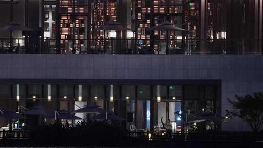 上海松江广富林希尔顿酒店夜景