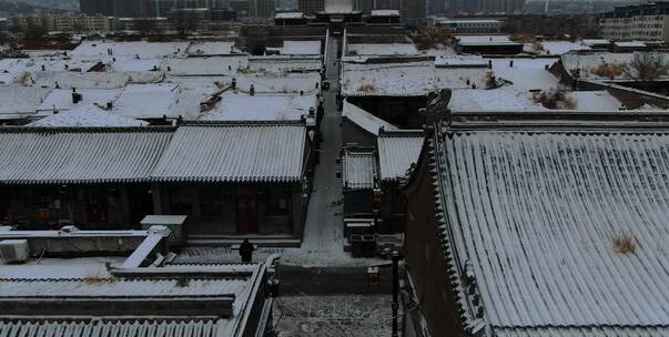 张家口堡子里冬雪