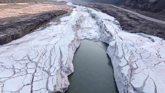 黄河壶口瀑布冬季黄河水冰挂