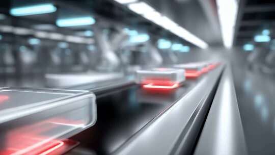 自动化生产线上的精密电子元件运输