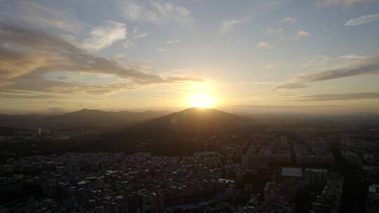 广州银坑岭火炉山白云山朝阳夕阳清晨黄昏