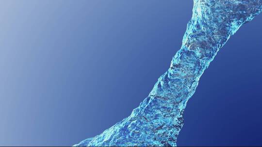 无缝循环蓝色背景水循环水柱特效视频素材模板下载