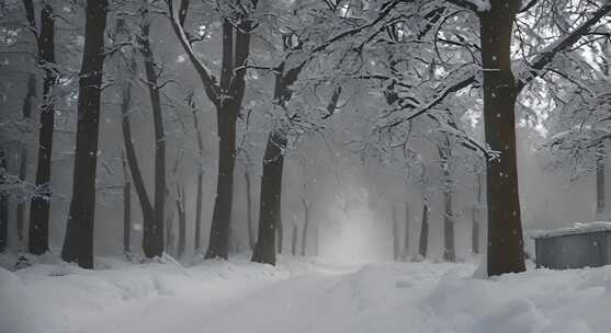 冬天雪地特写雪天风景下雪风光唯美冬季雪景