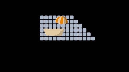 MG动画素材元素 浴缸 沐浴 洗澡