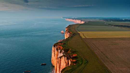 Etretat，诺曼底，海岸，海