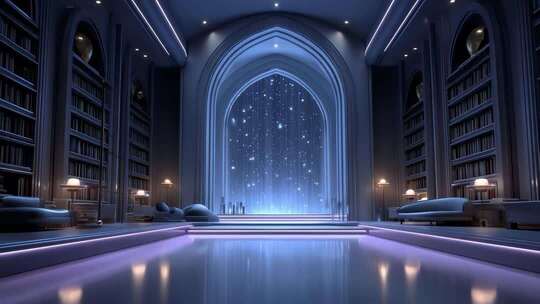 未来图书馆星光璀璨知识殿堂