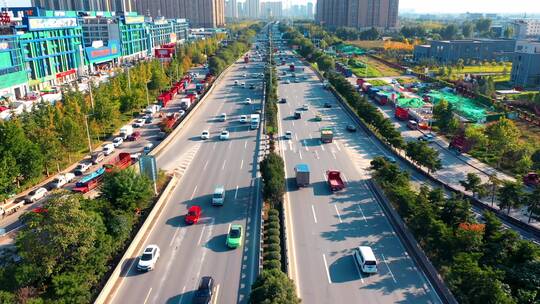 西安 鼓楼 街景 航拍 空中俯瞰