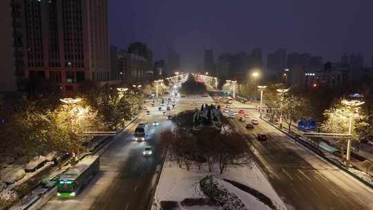 航拍雪景 冬至节气 冬天雪景  冬季