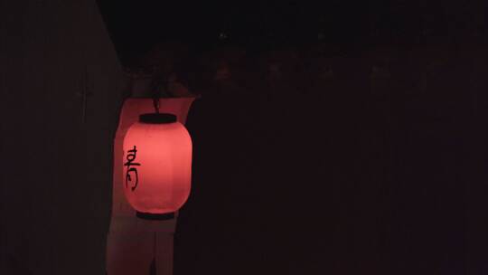 【空镜】4K夜景-江南建筑古镇街景灯笼- log