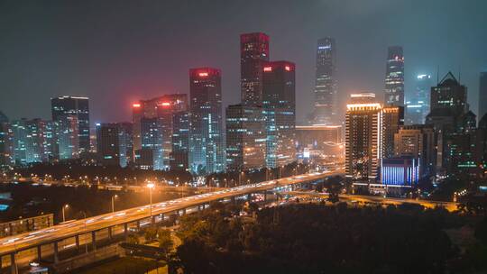 北京_国贸_建外SOHO_夜景4K
