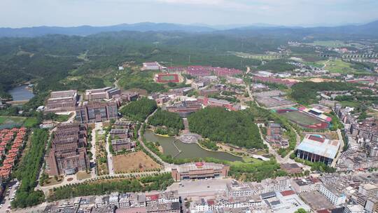 航拍江西景德镇陶瓷大学校园