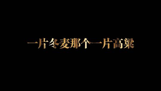 在希望的田野上 歌词视频素材模板下载