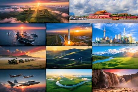 《我的祖国》配乐 根据音乐制作高清在线视频素材下载