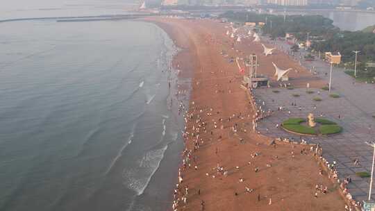 海边沙滩大海海洋沙滩风景航拍