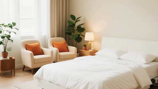 简约卧室家居布置素材