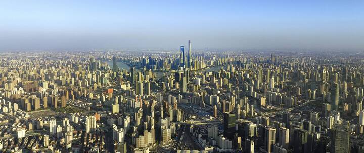 上海超高空延时天气通透超大全景高画质压缩