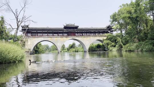 广利桥风雨桥小桥流水有人家古建筑保护