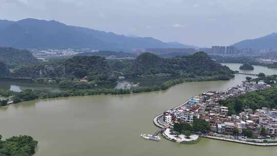 航拍广东肇庆七星山5A景区