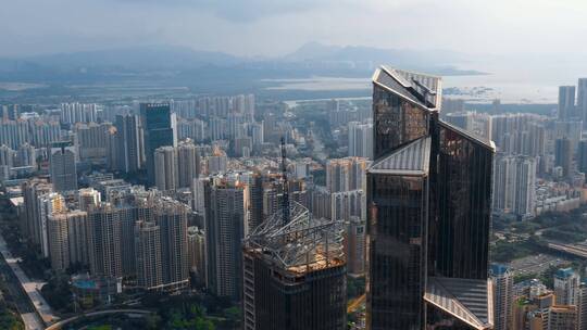 平安大厦中国平安人寿保险大厦高楼楼顶视频素材模板下载