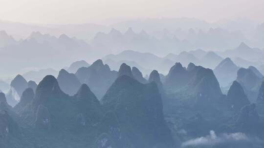 桂林山水风光航拍