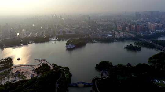 浙江嘉兴平湖东湖景区黄昏美景