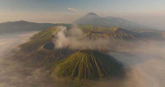 航拍印尼Bromo火山