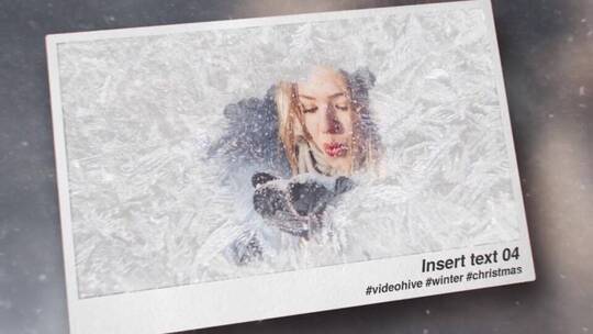 冬季画廊圣诞节企业图像照片AE模板