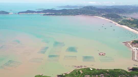 福建宁德霞浦近海养殖风景航拍