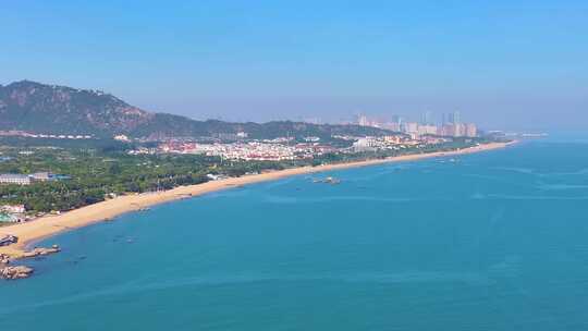 东海大海海边海水海浪沙滩海滩航拍风景唯美