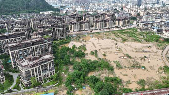 桂林夏季洪水暴雨后