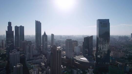 航拍无锡城市建筑景观