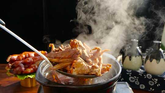 卤猪肉 卤鸭 卤鸡腿 卤菜素材视频素材模板下载