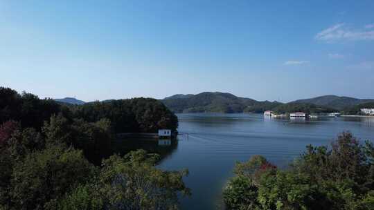 孝感观音湖水库景区航拍