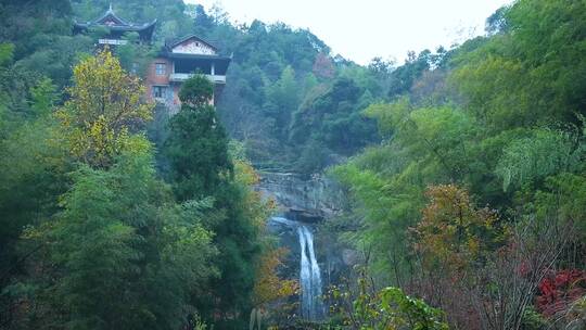 浙江天台山古方广寺和中方广寺4K视频素材