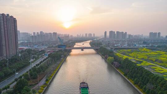 常州运河-落日延时