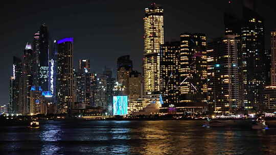 迪拜城市夜景【4K】视频素材模板下载