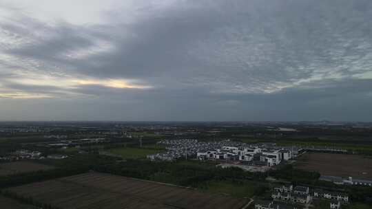 上海郊区金山农村田园4K航拍视频素材模板下载