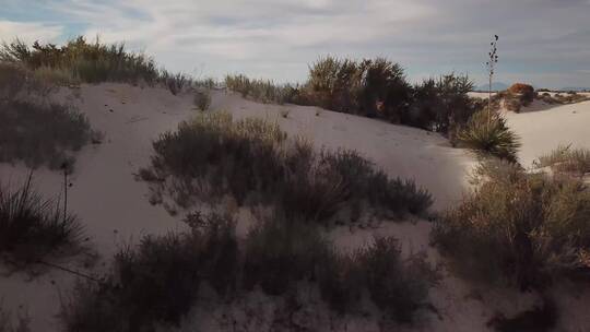 新墨西哥州白沙国家纪念碑沙漠上空