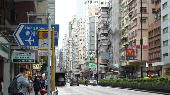 香港城市街头街道街区