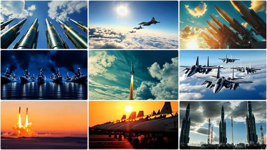 国防军事航母导弹车 导弹发射 战斗机巡航高清在线视频素材下载