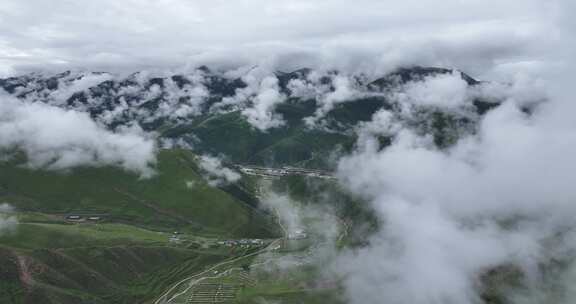 玉树航拍 玉树城区全景