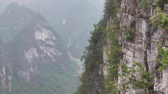 广西河池小三峡航拍视频素材模板下载