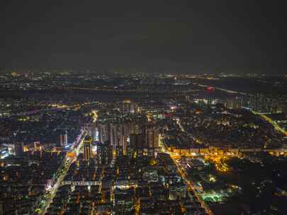 佛山三水区西南街道夜景延时素材