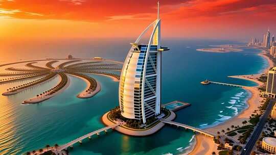 迪拜，奢华与自然的完美和弦4K