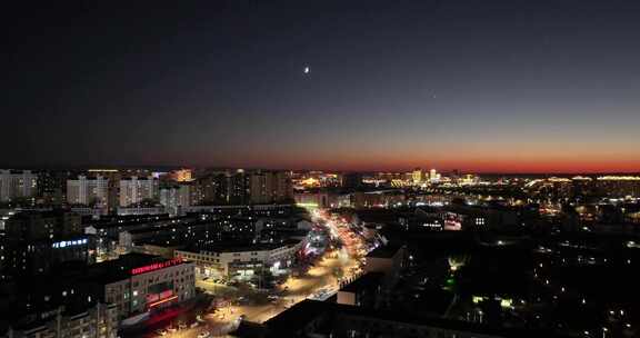 锡林浩特夜景航拍