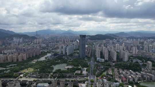 浙江温州城市风光航拍