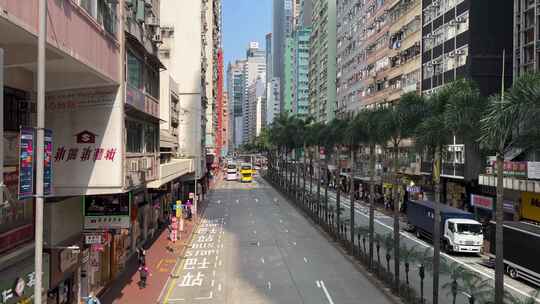 香港中环城市街景视频素材模板下载