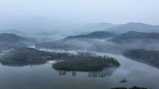 河南省南阳市九龙湖景区航拍